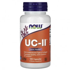 NOW Foods, UC-II, добавка для здоров’я суглобів, неденатурований колаген типу II, 120 рослинних капсул